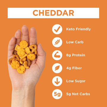 Catalina Crunch Mix Cheddar Keto Snack Mix | Keto Friendly, Low Carb, Protein Snacks, 6Oz (Pack Of 3)