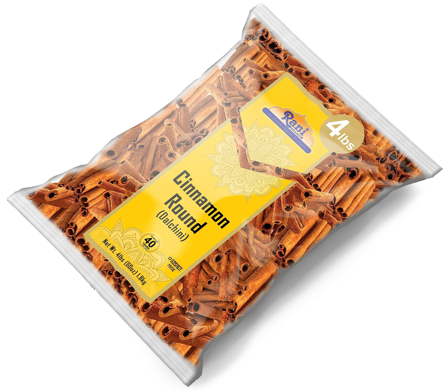 Rani Cinnamon Sticks 64Oz (4Lbs) 1.81Kg Bulk Bag - 350-400 Sticks - Strong Aroma, Perfect For Baking, Cooking & Beverages | 3+ Inches Length - Cassia Saigon Cinnamon From Vietnam | Kosher