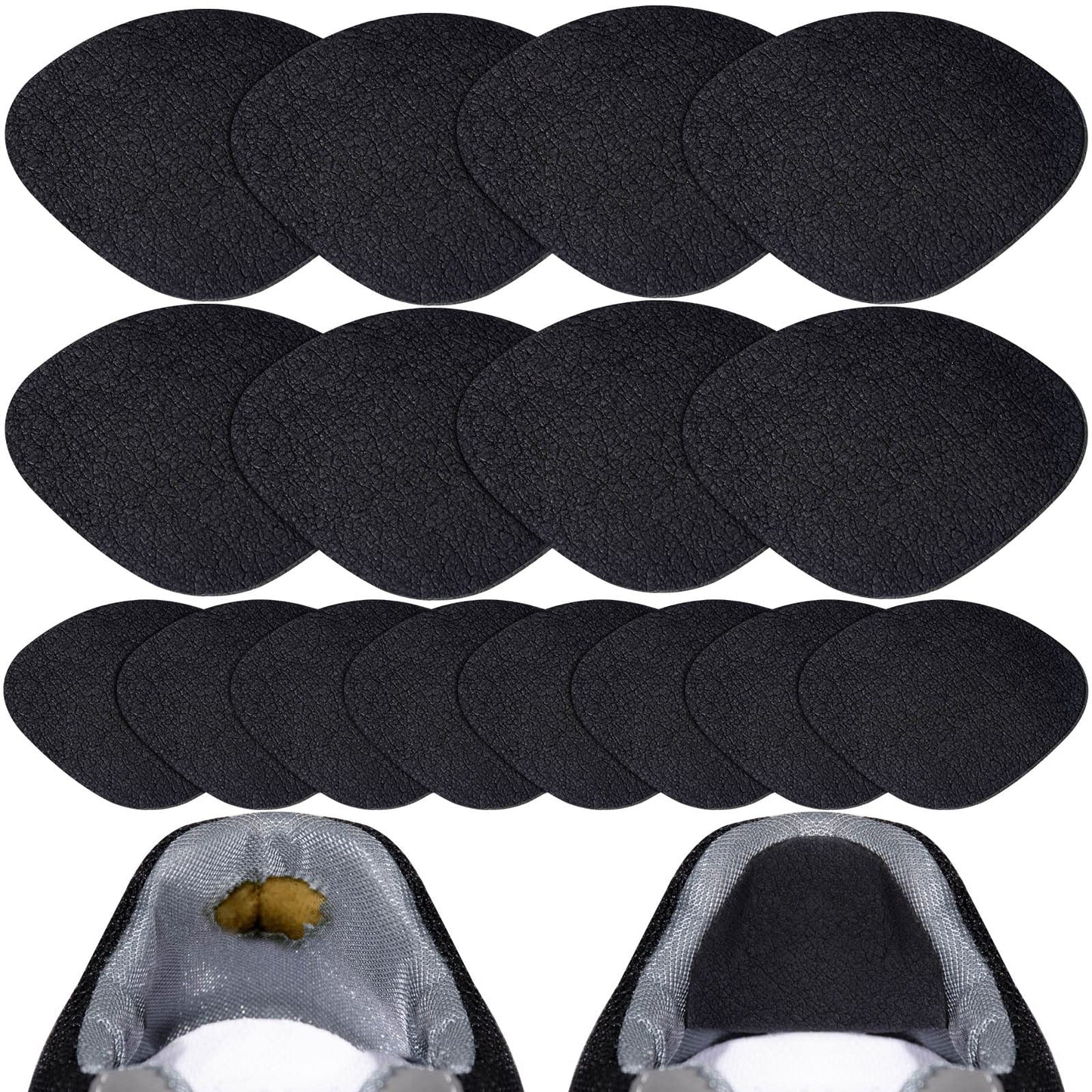8Pair Shoe Patches For Holes, Self-Adhesive Shoe Heel Repair, Shoe Hole Repair For Sneaker, Leather Shoes, High Heels (Black)
