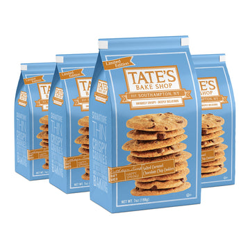 Tate'S Bake Shop Salted Caramel Chocolate Chip Cookies, Limited Edition, 4 - 7 Oz Bags