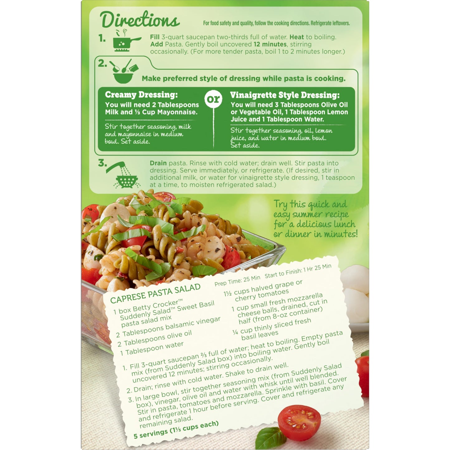 Suddenly Salad Sweet Basil Pasta Salad - 7.7 Oz 12 Pack