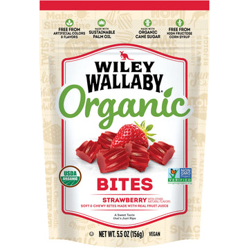 Wiley Wallaby Organic Strawberry Licorice Bites, 55 Oz