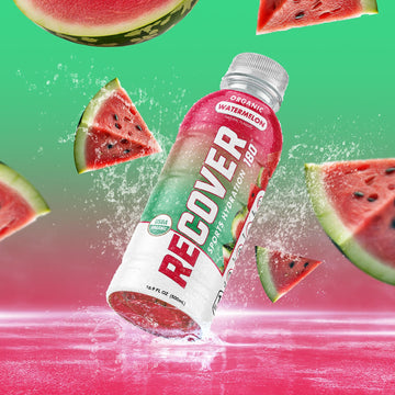 Recover 180 Organic Hydration Sports Drink, No Sugar Added, 15 Calorie Sports Beverage, Organic Flavors With Vitamins, Potassium