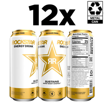 Rockstar Sugar Free Energy Drink, 16 Fl Oz Cans, Pack of 12