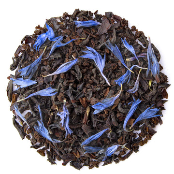 Teabloom Kosher Certified Earl Grey Loose Leaf Tea, Classic Assam Tea With Blue Cornflower Petals, 3.53 Ounce Canister Makes 35-50 Cups