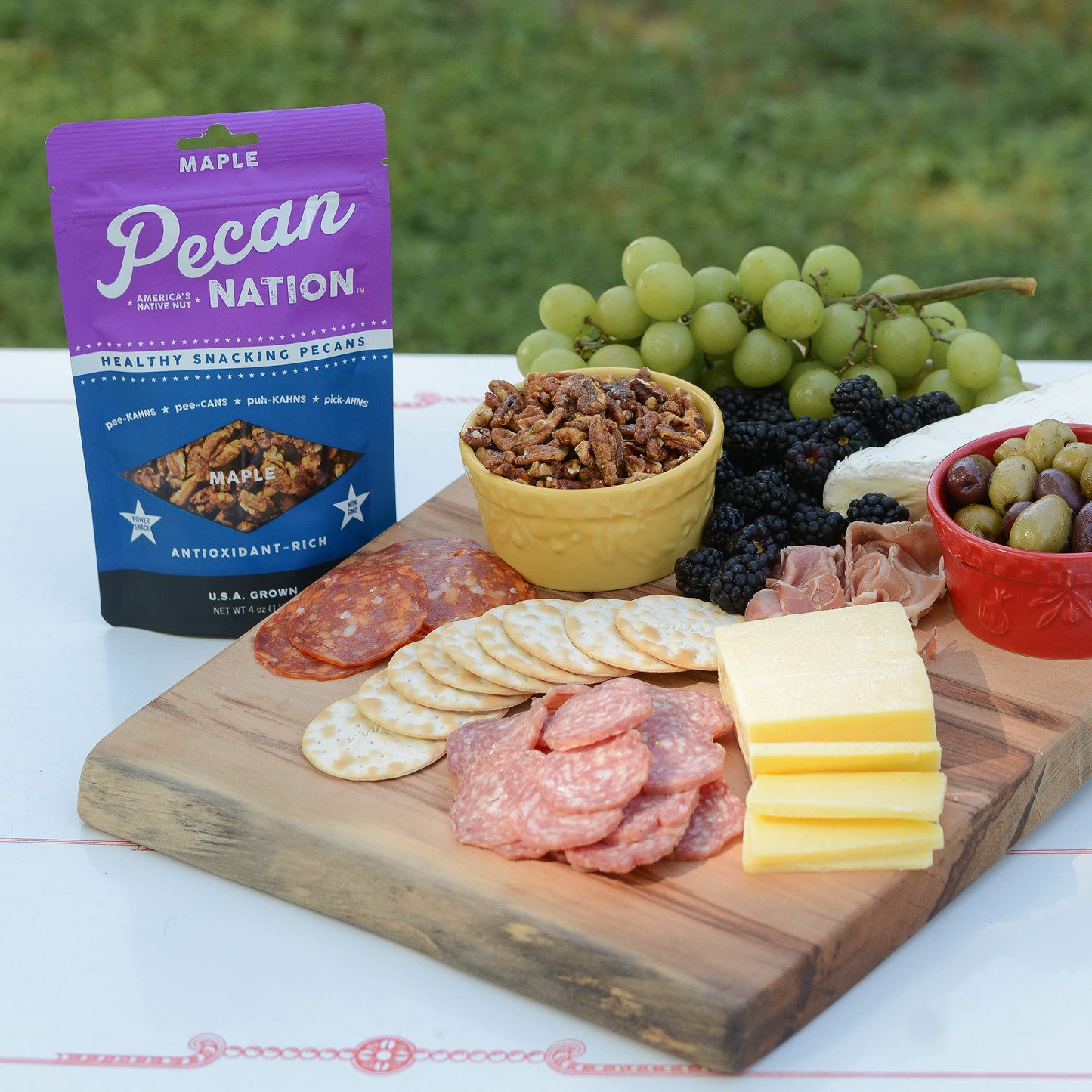 Pecan Nation Maple Flavored Roasted Sweet Pecan Pieces 4 Oz., Natural, No Preservatives, Antioxidant-Rich, Non-Gmo, Healthy Nut