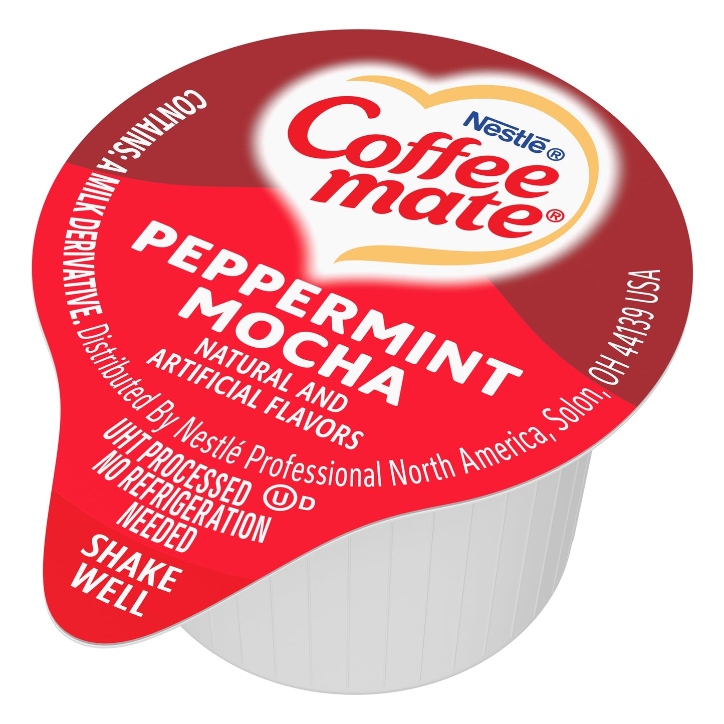 Coffee Mate Peppermint Mocha Creamer, Liquid Singles, 50/Box