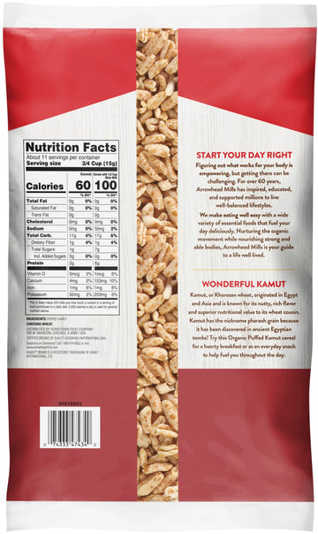 Arrowhead Mills Cereal, Puffed Kamut, 6 oz (Pack of 12)