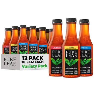 Pure Leaf Bottles, Variety Pack (Sweetened Flavors) (18.5 Ounce Bottles, Pack of 12)