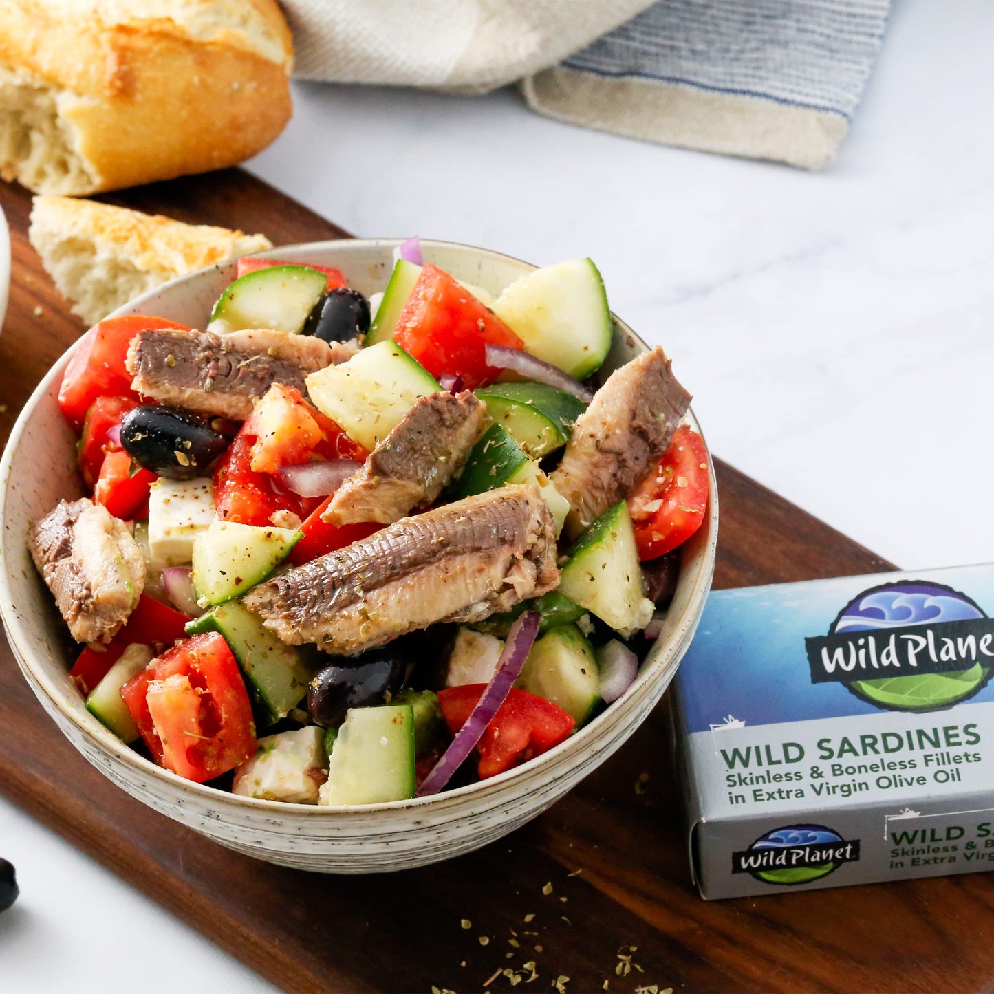 Wild Planet Wild Sardines in Extra Virgin Olive Oil with Sea Salt, Skinless & Boneless, Keto and Paleo, 4.25 Ounce (Pack of 12)