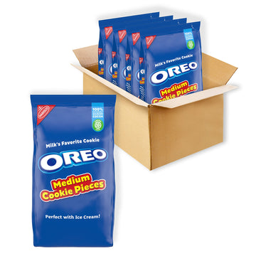 Oreo Chocolate Sandwich Cookies Medium Cookie Pieces, 4 - 2.5 Lb Bags