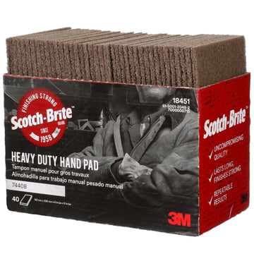 Scotch-Brite Heavy Duty Hand Pad 7440, 6 In X 9 In, Pack Of 20, Aluminum Oxide, Hand Sanding Pad