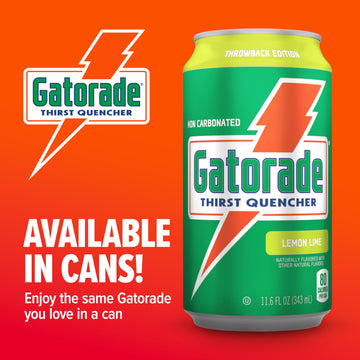 Gatorade Thirst Quencher, Lemon-Lime, 12 Fl Oz Cans (Pack Of 18)