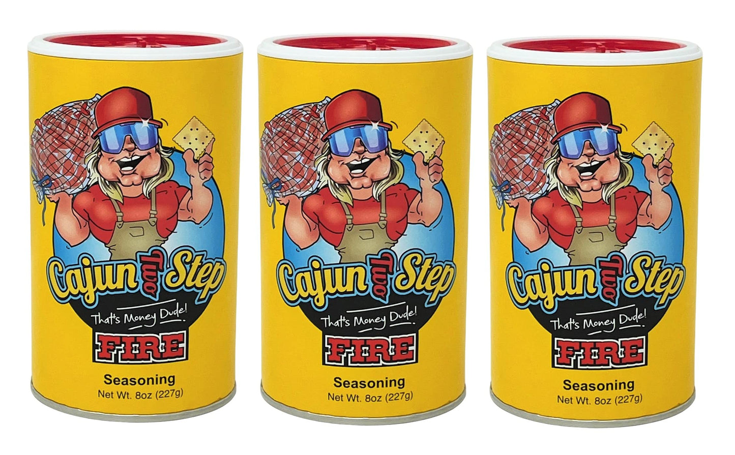Cajun Two Step Seasoning By Stalekracker - 3 Pck, Fire Seasoning For Authentic Creole Louisiana Cuisine (24 Oz.)