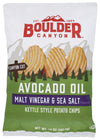 Boulder Canyon Avocado Oil Malt Vinegar & Sea Salt Chips 10Oz, (Pack Of 12)