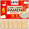 Keto Ramen Noodles (6 Packs) - Low Calorie, Gluten Free Shirataki Noodles for Healthy, Low Carb Meals (5.3 Oz/Pack)