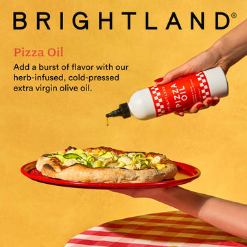 Brightland Pizza Oil With Extra Virgin Infused Olive Oil - Herbaceous Oil For Dipping & Dressing - Premium Jalapeo & Herb Flavor