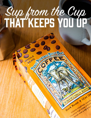 Raven'S Brew Coffee Three Peckered Billy Goat, 12 Ounce - Dark Roast - Full Body With A Long Sweet Finish (Ground, 5 Lb)