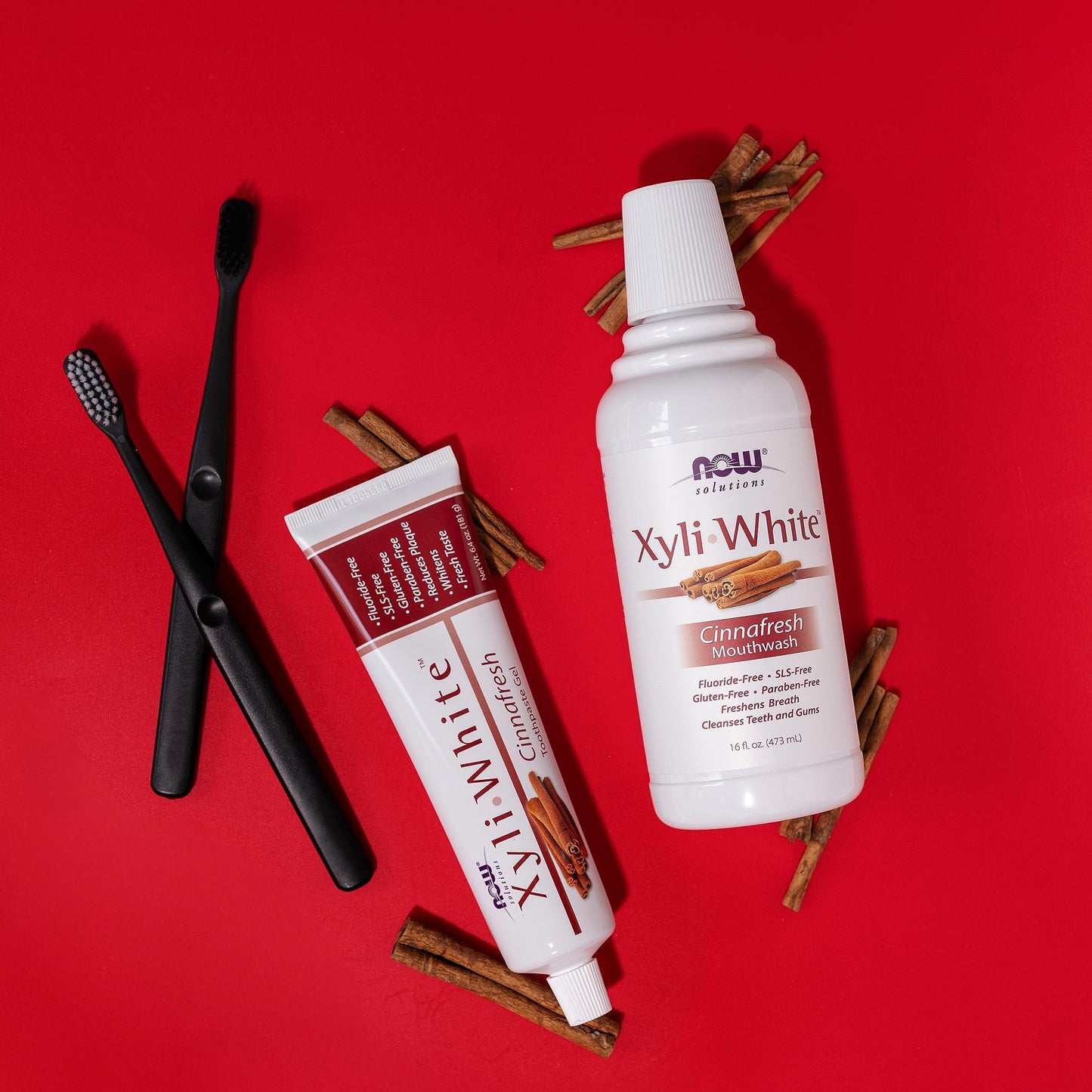 Now Foods Solutions, Xyliwhite™ Toothpaste Gel, Cinnafresh, Cleanses And Whitens, Clean And Fresh Cinnamon Taste, 6.4-Ounce