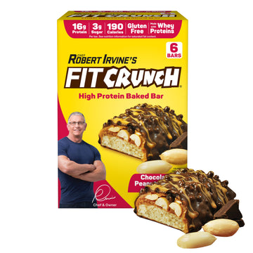 Fitcrunch Snack Size Protein Bars, Designed By Robert Irvine, Worlds Only 6-Layer Baked Bar, Just 3G Of Sugar & Soft Cake Core (