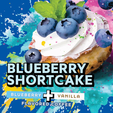 Java Factory Blueberry Shortcake Flavored Ground Coffee Bag - Blueberry And Vanilla Cream Brew, Made With 100% Arabica Beans - F