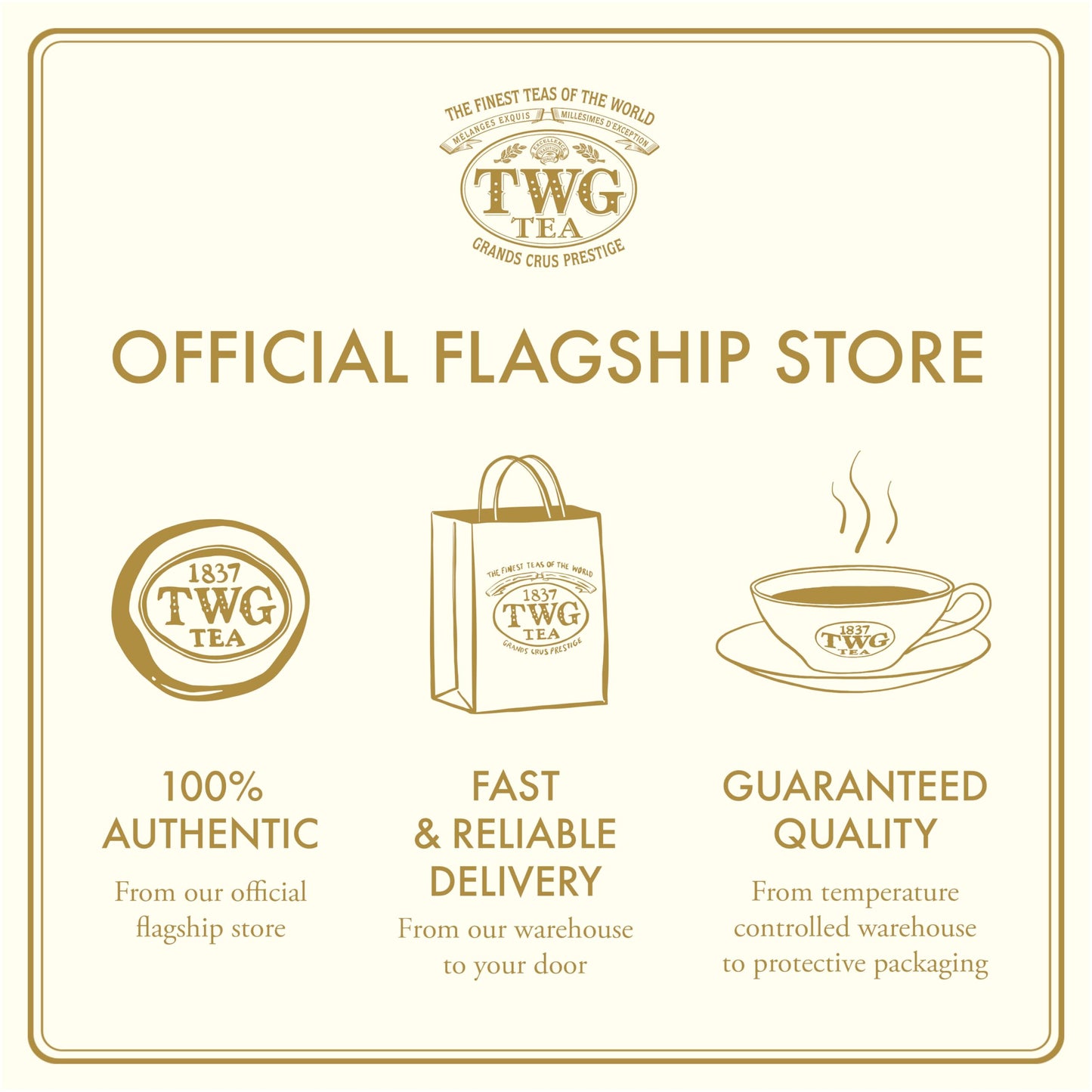 Twg Tea | Smoky Earl Grey | Black Tea | Bergamot | 15 Hand Sewn Cotton Tea Bags | Gift Set