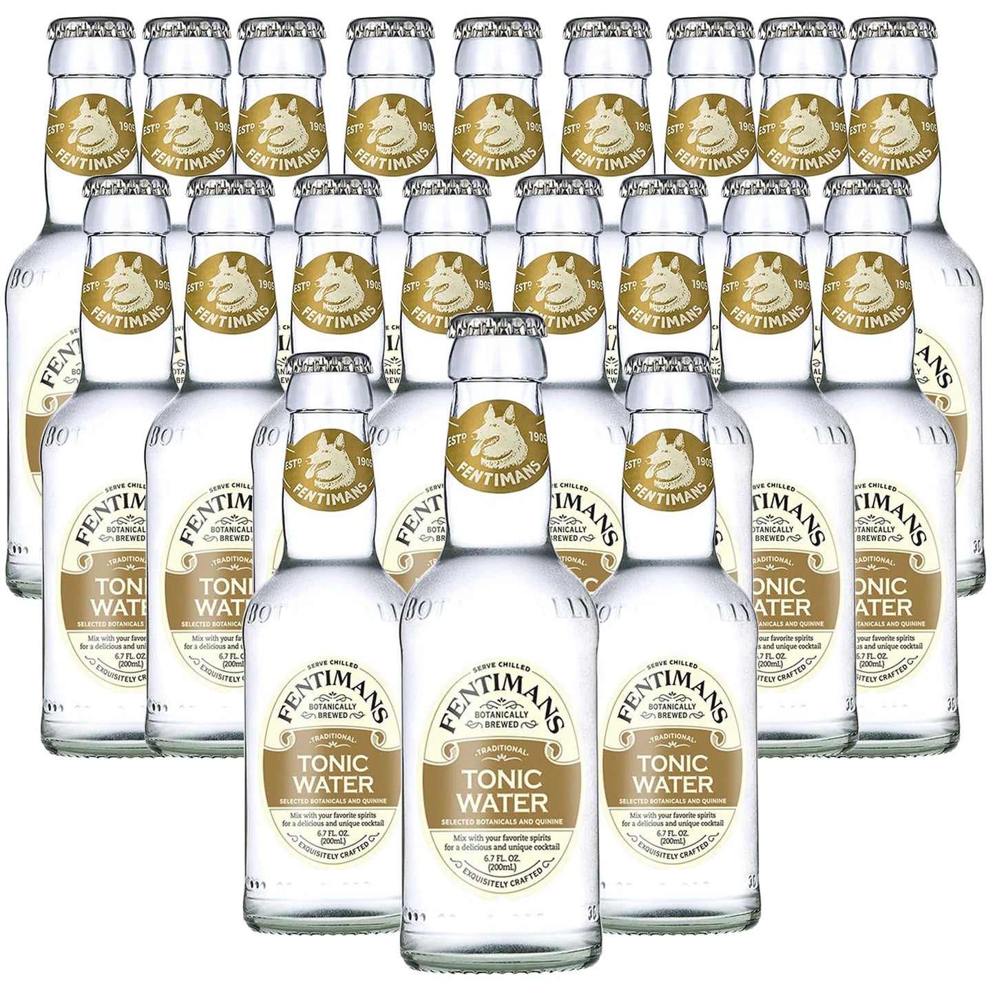 ChromaCast Tonic Water - Botanically Brewed Mixer, 6.7 fl oz Bottles, Pack of 20