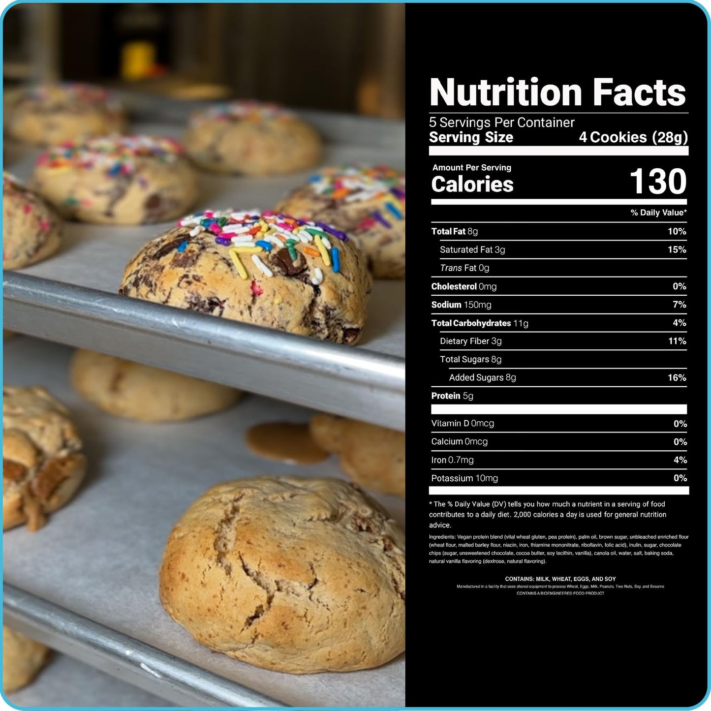 My Cookie Dealer Protein Cookies, Crunchy Milk & Cookies, 25g Protein, 6 Pack, Vegan, Individually Wrapped Snacks