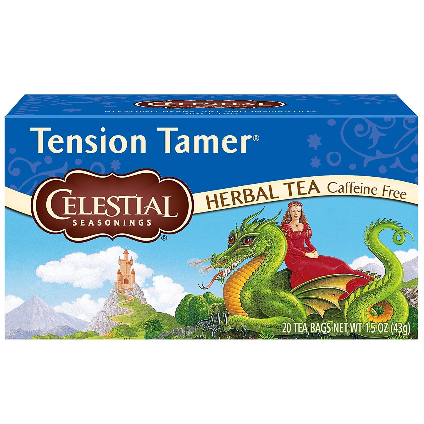 Celestial Seasonings Herbal Tea Pack of 2 - Tension Tamer, Caffeine Free, 20 Count, Multicolor