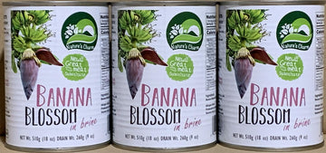KC Commerce Nature's Charm Banana Blossom In Brine 18oz By KC Commerce (Pack of 3)