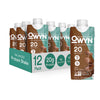 OWYN 20g Protein Shake, Chia Flax and Pea vegan protein blend with Prebiotics, Superfood Greens, gluten free, soy free. (Dark Ch
