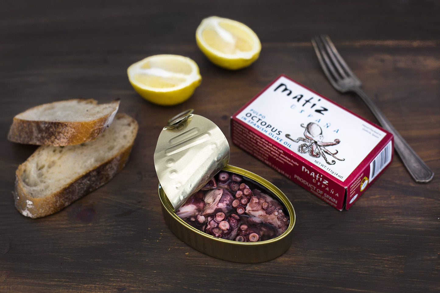 Matiz Pulpo Wild-Caught Pulpo Spanish Octopus In Olive Oil 4.0 Oz, (2 Pack)