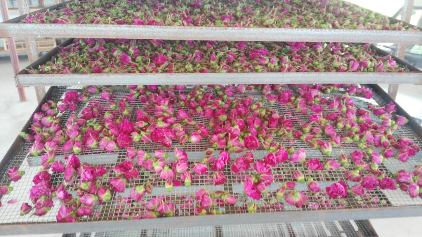 TooGet Organic Dried Red Rose Buds & Petals - 4 OZ Culinary Food Grade