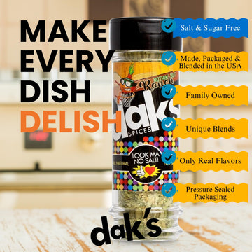 Dak'S Spices Nothin' But Ranch Blend | 100% Salt & Sugar Free | Healthy Seasoning | Msg, Preservative & Potassium Chloride Free