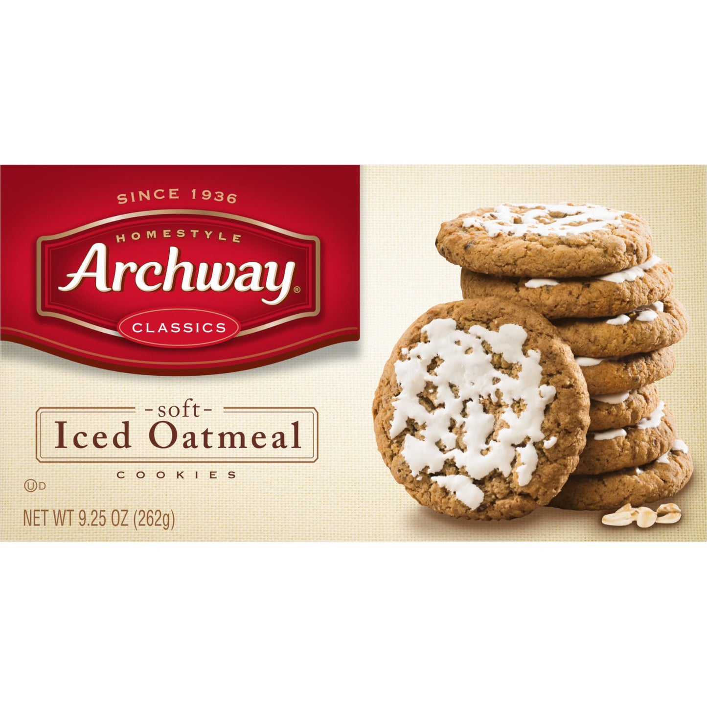 Archway Soft Iced Oatmeal Cookies, 9.25 Oz (Pack of 9), Iced Oatmeal, Model 103540