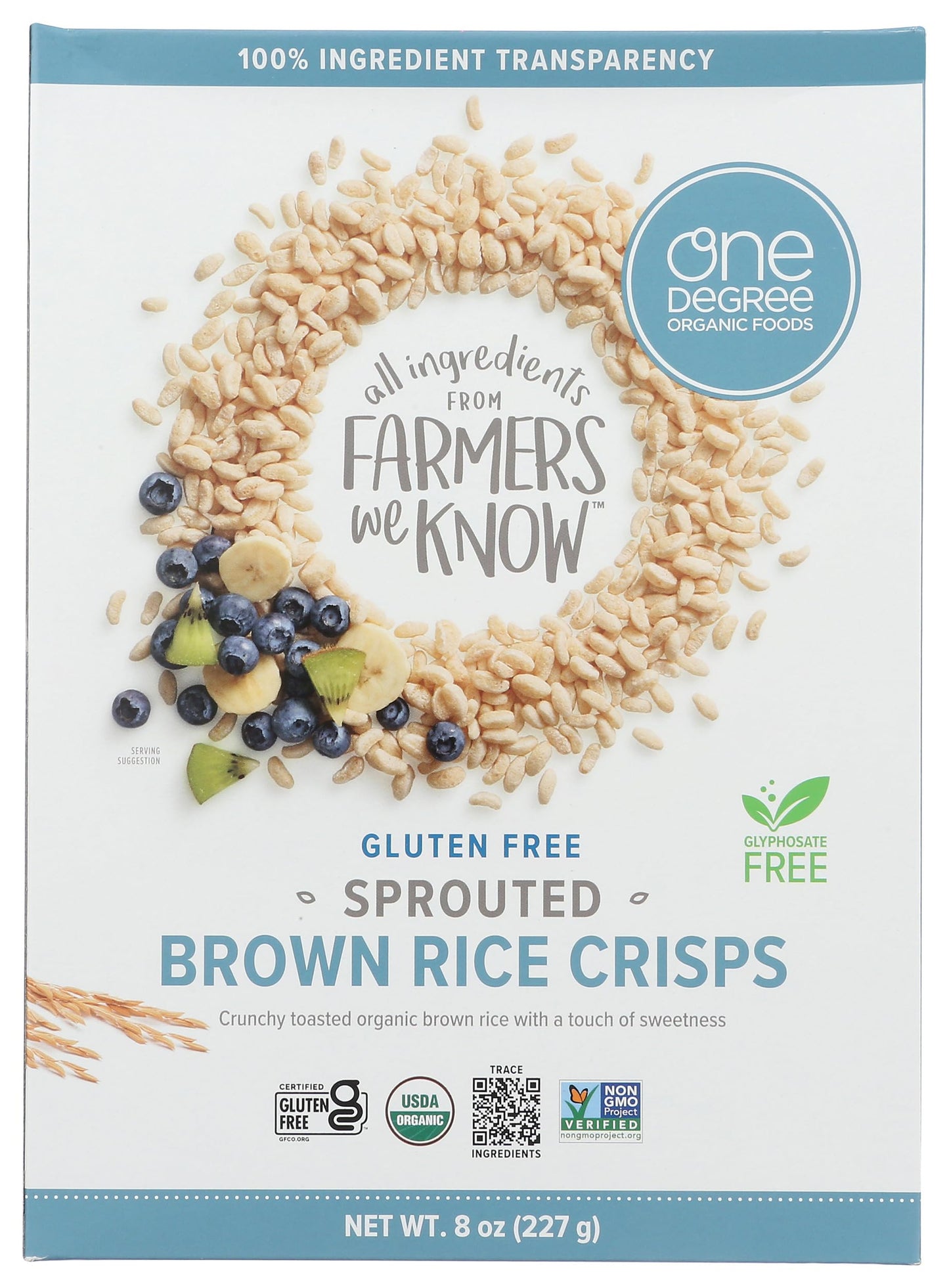 One Cereal Rice Crisp Brown, 8 Oz