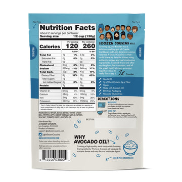 A Dozen Cousins Seasoned Beans, Vegan And Non-Gmo Meals, Microwaveable Beans Ready To Eat Made With Avocado Oil (Black Beans, 6