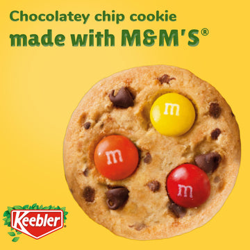 Keebler Chips Deluxe Cookies with M&M's, 14.6 Oz, Pack of 1 - Delicious Chocolate Candies Treats
