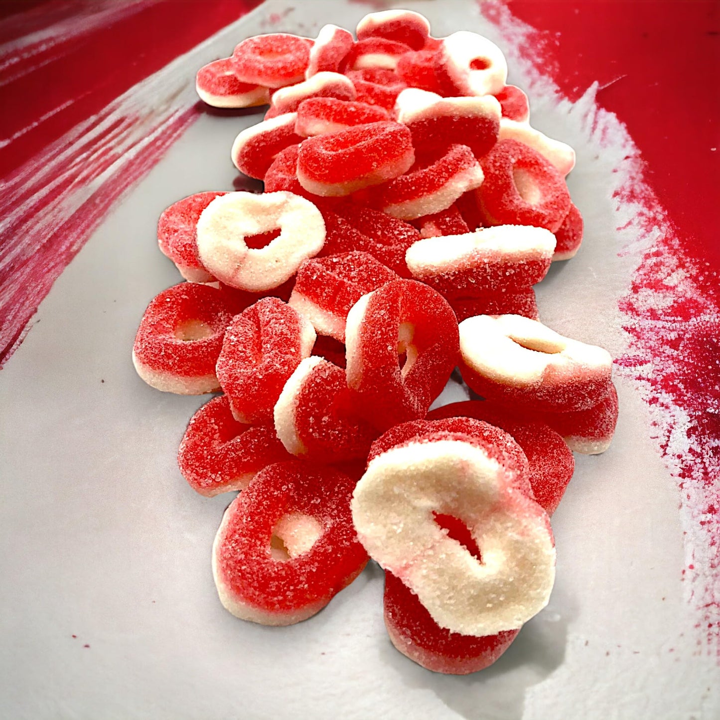 Enhanced Strawberry Rings -1.5 Lbs Delicious Strawberry Flavor Soft Sweet Gummy Rings In Resealable Bag, Perfect For Snacks, Parties And Gifts - Indulgent Strawberry Gummy Rings For Sweet Tooth Cravings For Kids And Mature-Themeds(24 Oz)