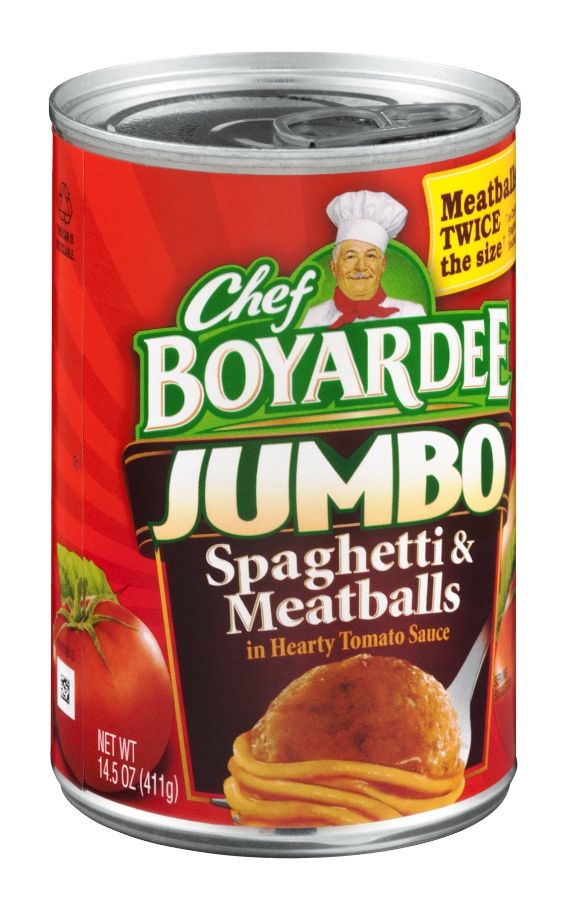 b'Chef Boyardee, Jumbo Spaghetti and Meatballs, 14.5-Ounce Can (Pack of 6)'