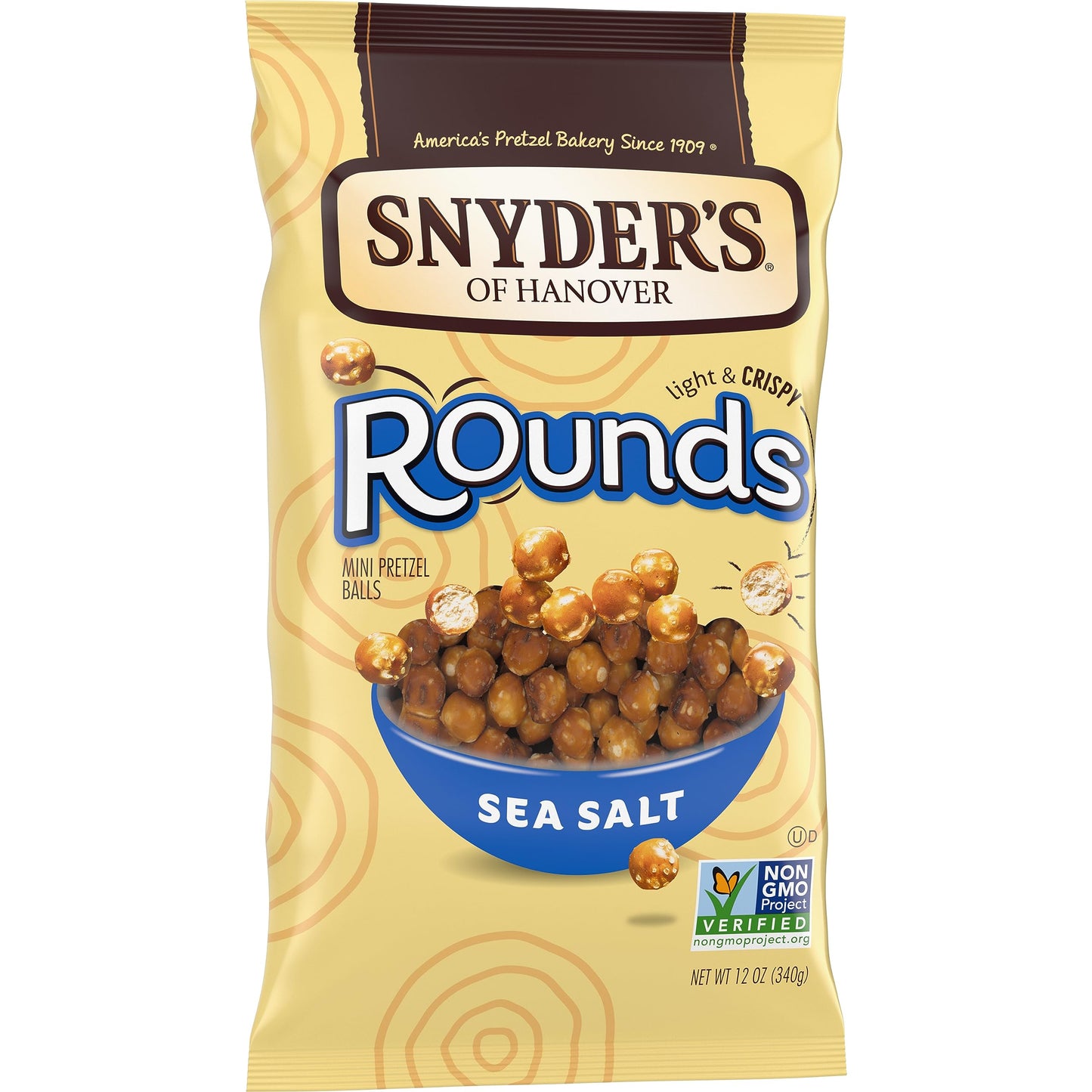 Snyder'S Of Hanover Pretzels, Rounds, Sea Salt, 12 Oz