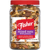 FISHER Snack Mixed Nuts with Peanuts, 24 oz Almonds, Cashews, Filberts, Pecans, Brazil Nuts,