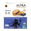 Olyra Blueberry Organic Fruit Bars Prebiotic High Fiber Snack Gut Health Fruit Filled & Whole Grain Bites Kids Healthy Snacks Low Sugar Vegan USDA Certified Organic Non GMO (Pack of 4)