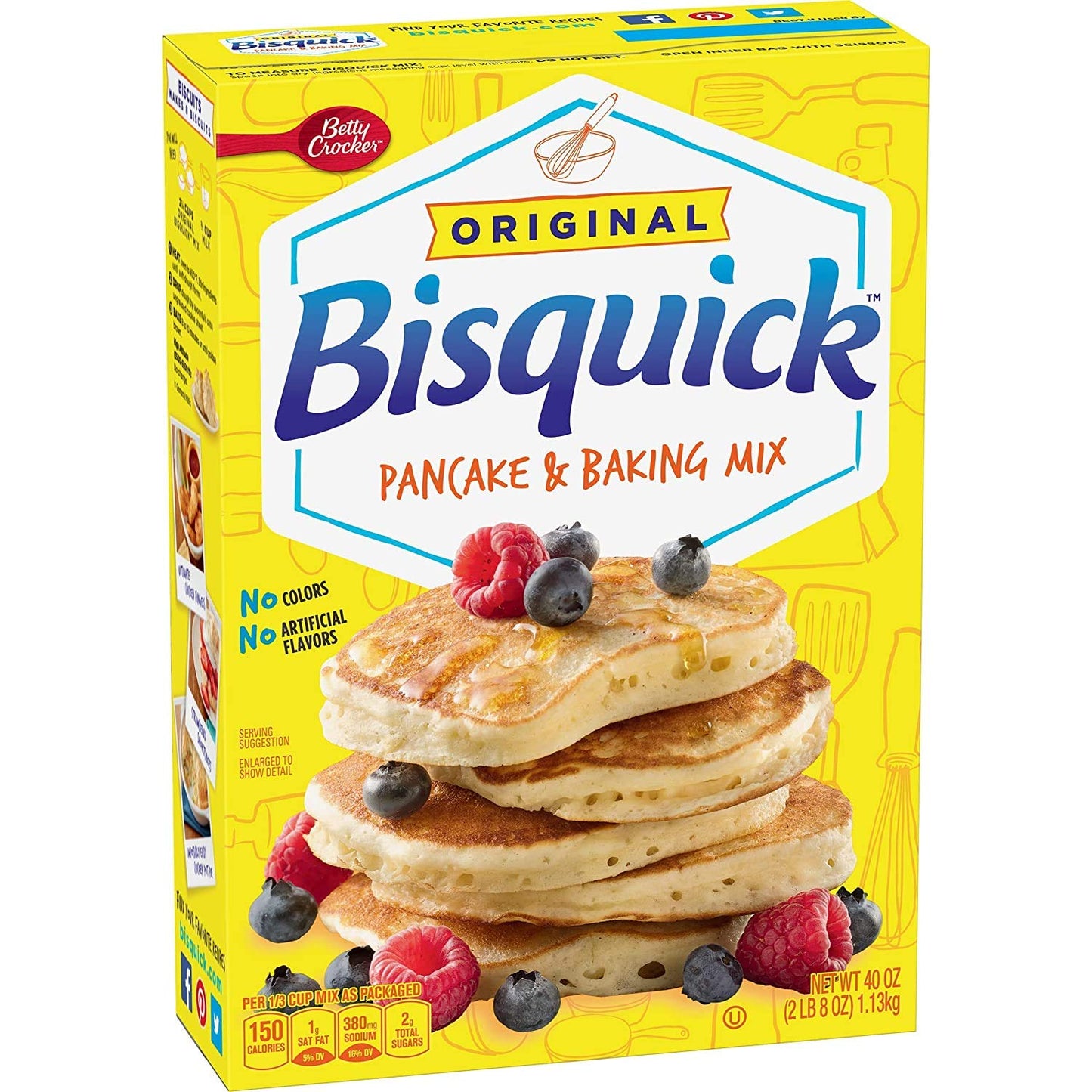 Pancake Betty Crocker Bisquick And Baking Mix 40 Oz Pack Of, 80 Ounce, (Pack Of 2)