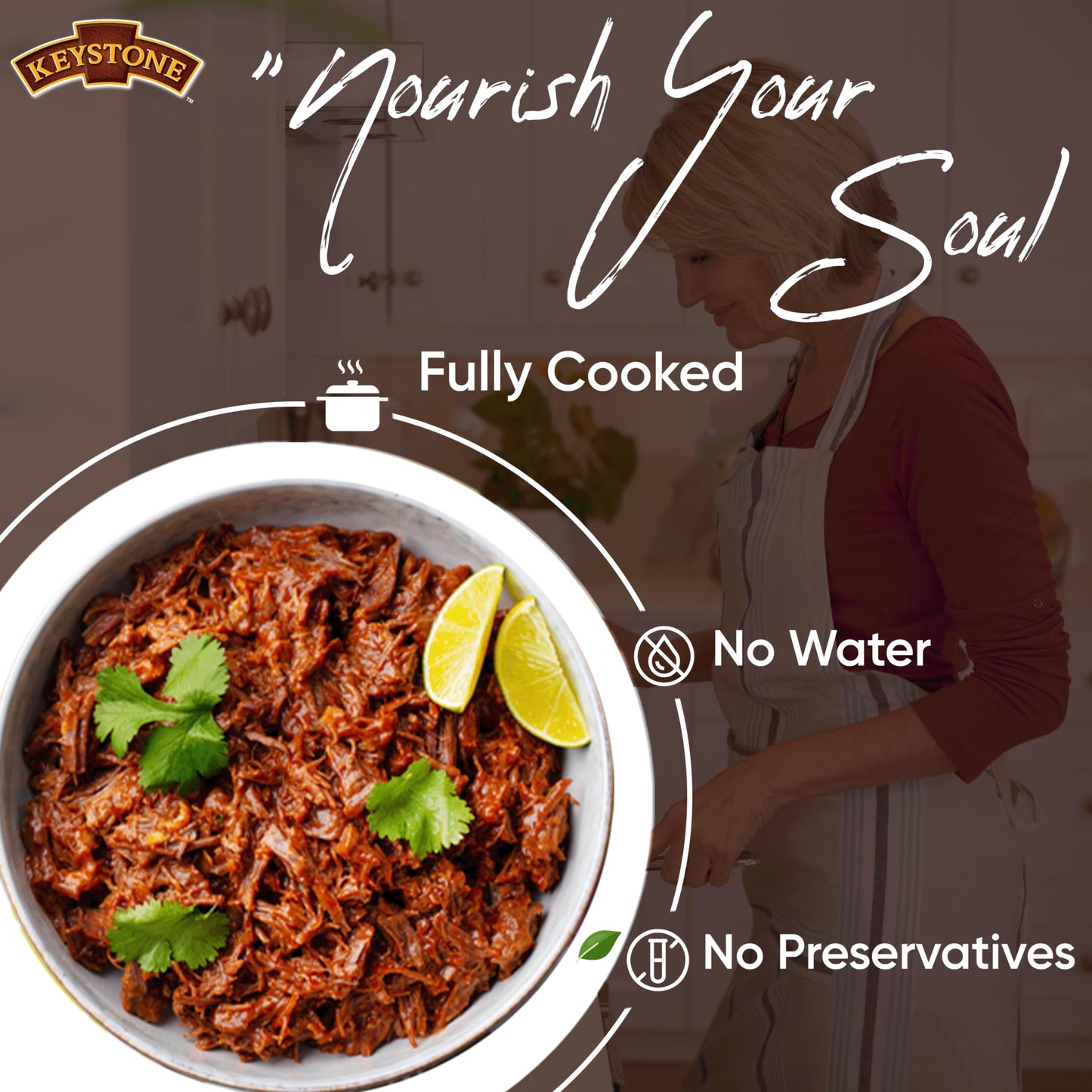 Keystone Meats All Natural Heat And Serve Beef 28 Oz Fully Cooked Canned Meat Long Shelf Life Emergency Survival Canned Food Rea