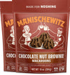 Manischewitz Chocolate Nut Brownie Macaroons, 10 oz (2 Pack) | Coconut Macaroons | Resealable Bag | Dairy Free | Gluten Free Coc