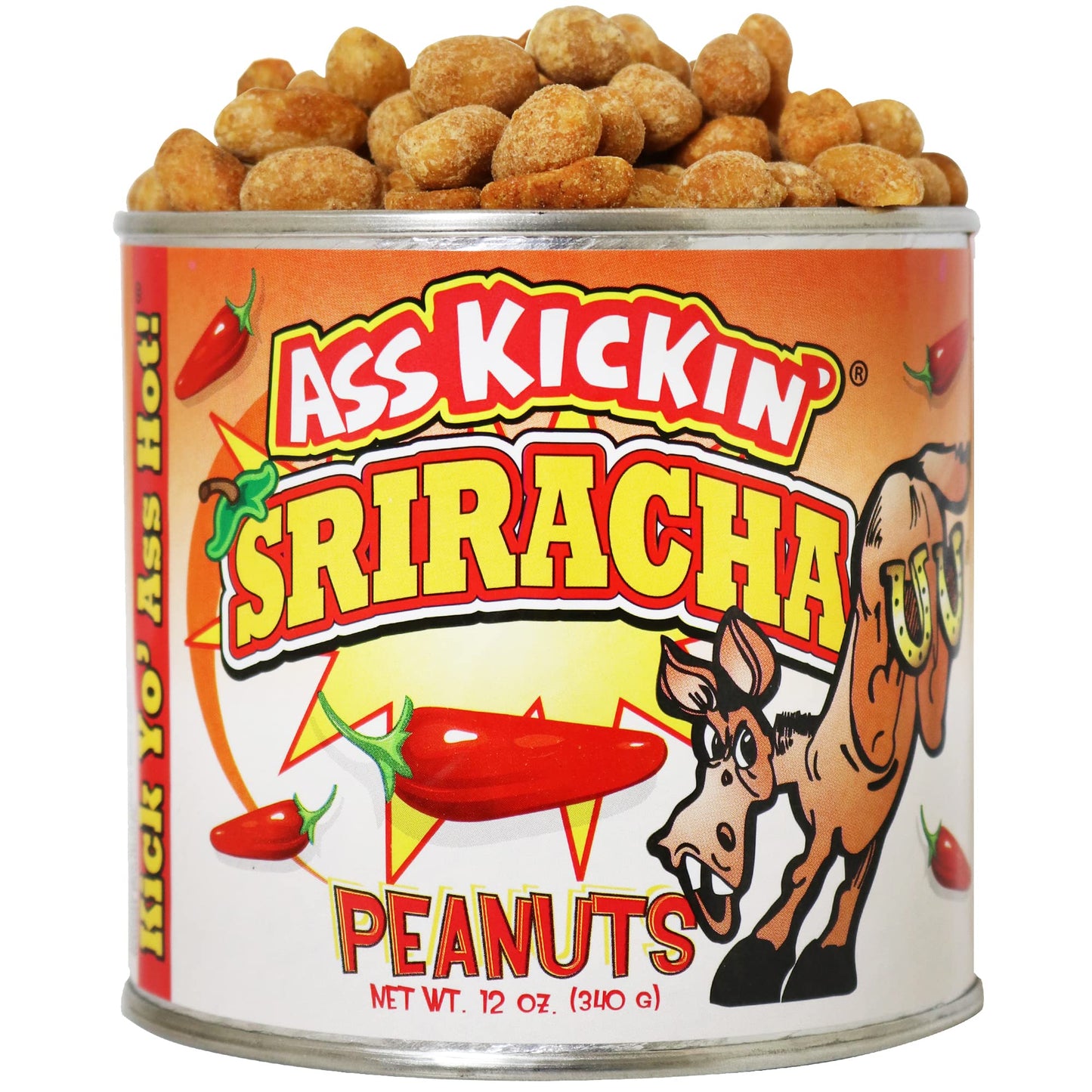 Kickin Sriracha Peanuts - 12Oz - Ultimate Gourmet Gift Peanuts - Try If You Dare!