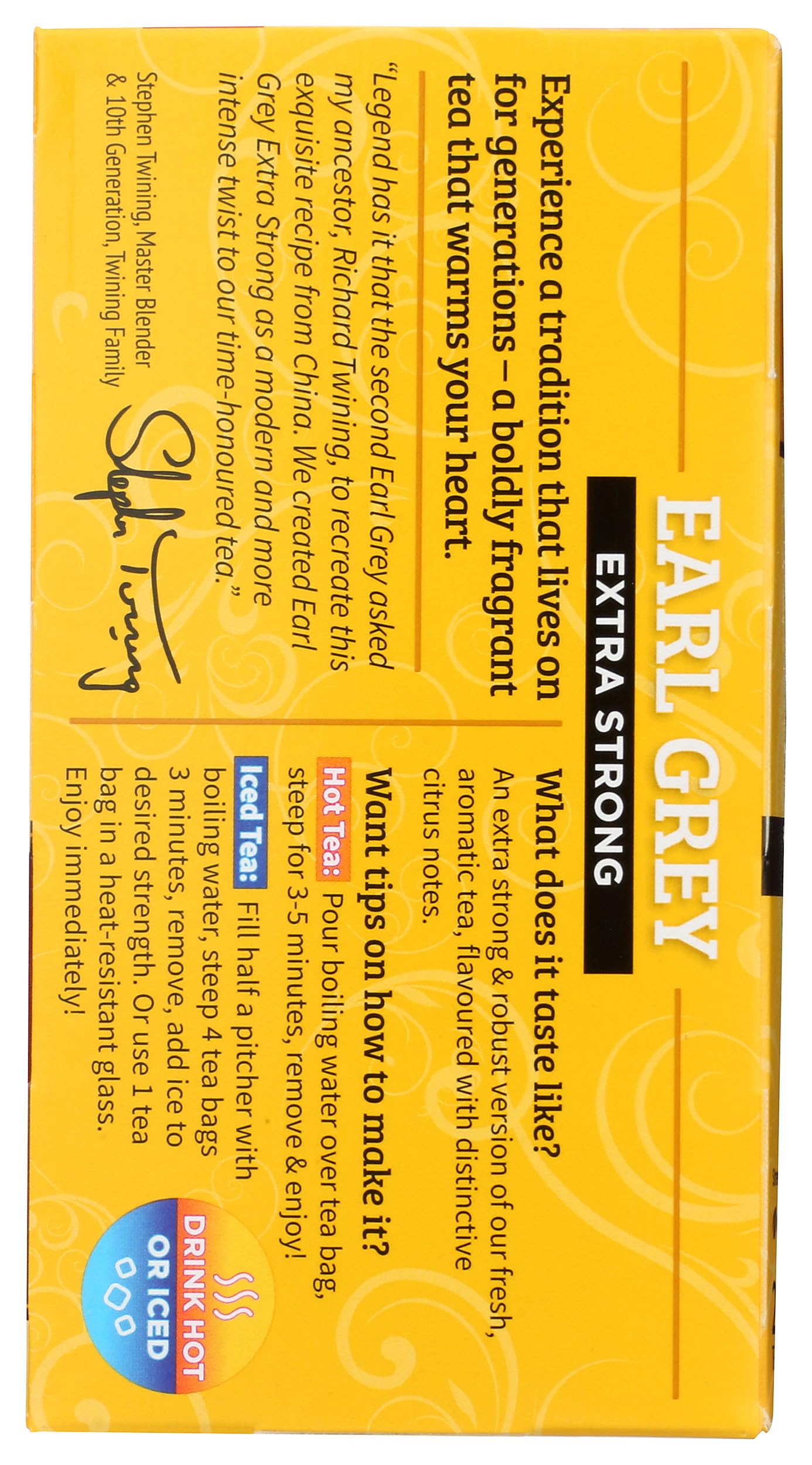 Twinings Of London Extra Bold Earl Grey Black Tea, 20 Count (Pack Of 6)