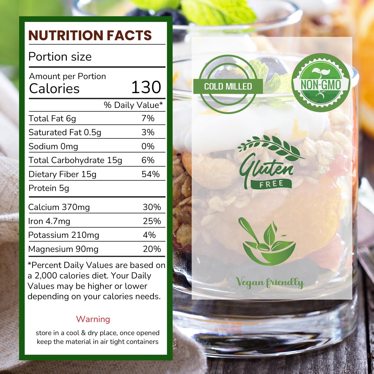 Organic 100% Natural Spices Flax Seeds Whole 8 Oz Or 226G | Non Gmo | Kosher | By Ramaroma | Unroasted Flax Seed | Plant Based |