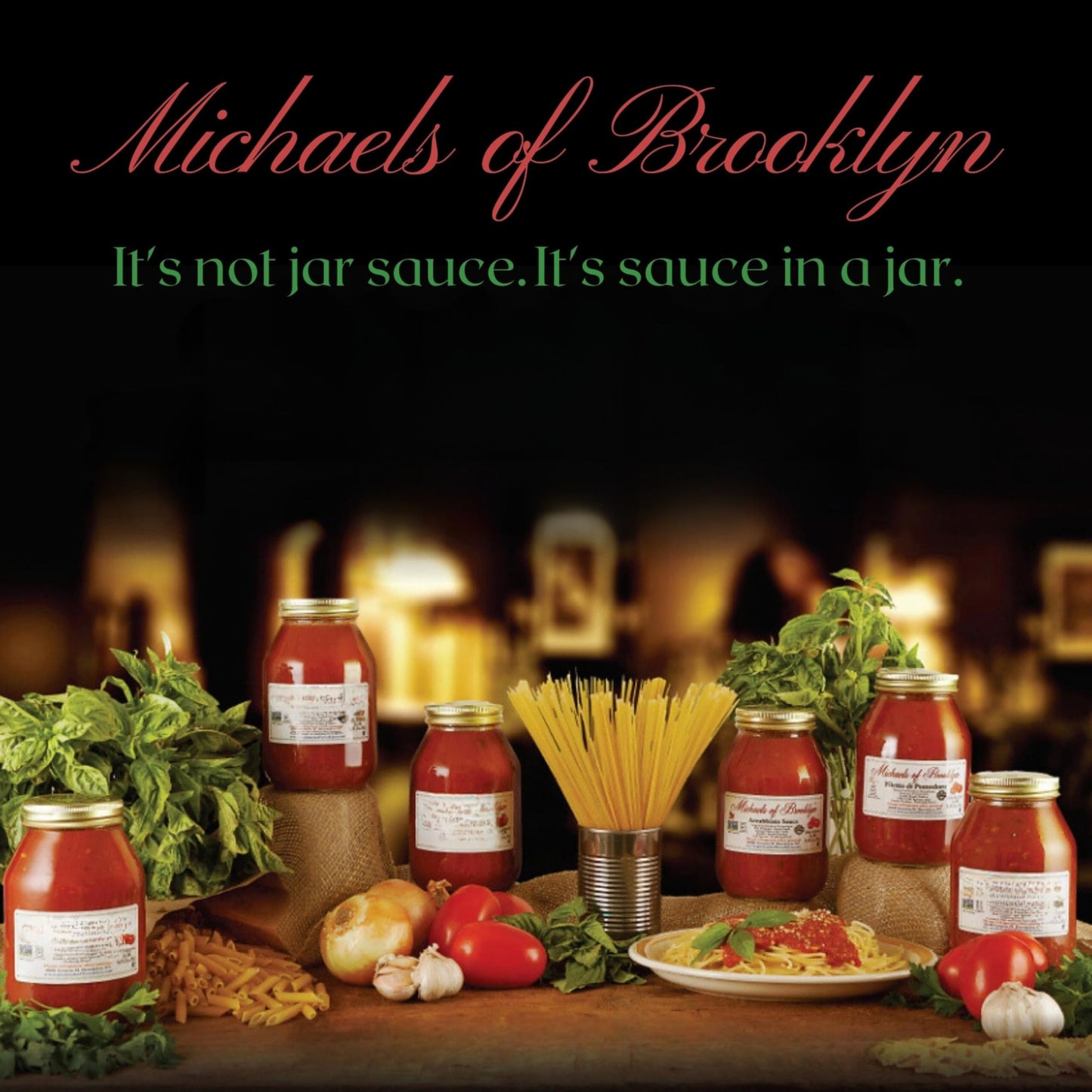 MICHAEL'S OF BROOKLYN Marinara Sauce, Non-GMO, Gluten Free, Fresh Tomato Sauce | Made with Fresh Tomatoes, Basic, Garlic, Olive